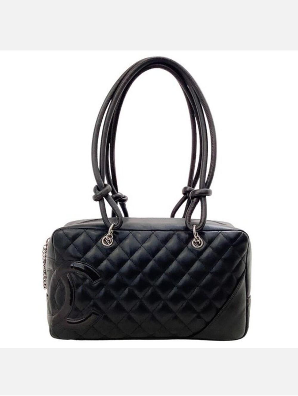 Chanel Vintage Cambon Bowling Bag Black Great Condition